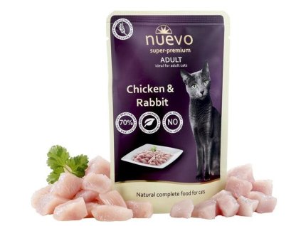 NUEVO cat Adult Chicken & Rabbit 85 g kapsičky