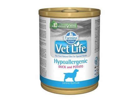 Farmina Vet Life dog Hypoallergenic Duck & Potato konzerva 300 g
