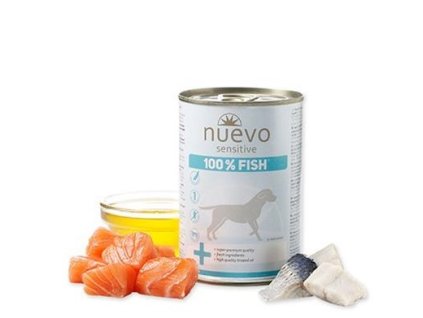 NUEVO dog Sensitive 100% Fish 375 g konzerva