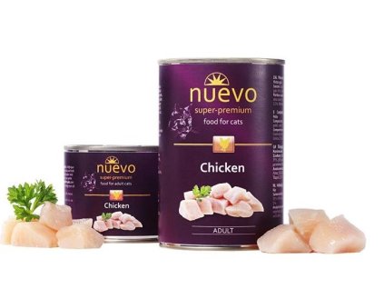 NUEVO cat Adult Chicken 200 g konzerva