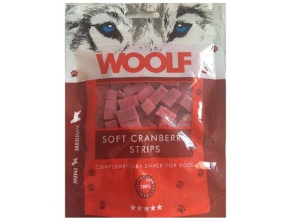 Pamlsok Woolf Dog Cranberry Soft Strips 100 g