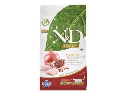 Farmina N&D cat PRIME Neutered chicken&pomegranate 10 kg