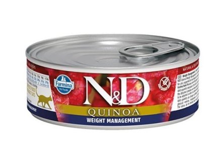 Farmina N&D cat QUINOA Weight Managment konzerva 80 g
