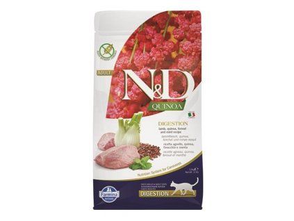 Farmina N&D cat QUINOA (GF) adult, digestion, lamb 1,5 kg