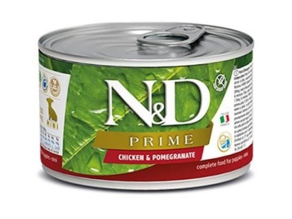 Farmina N&D dog PRIME puppy, chicken & pomegranate konzerva 140 g