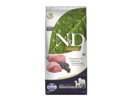 Farmina N&D dog PRIME (GF) adult medium & maxi, lamb & blueberry 12 kg
