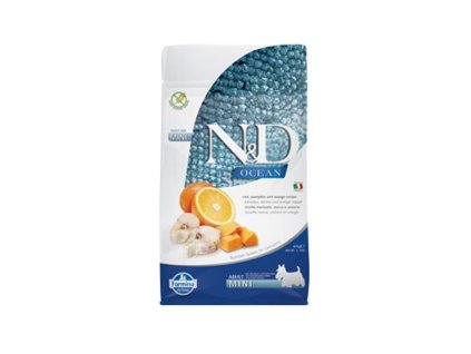 Farmina N&D dog OCEAN PUMPKIN (GF) adult mini, codfish & orange 0,8 kg