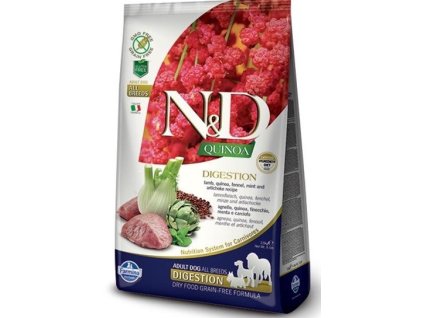 Farmina N&D dog QUINOA (GF) adult medium&maxi, digestion, lamb and fennel 7 kg