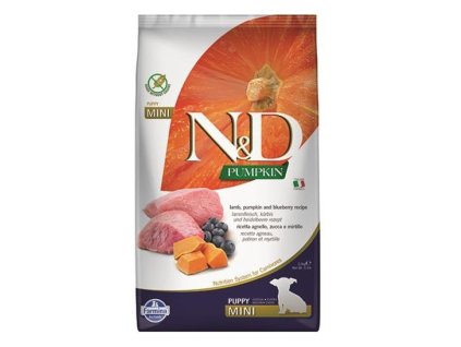 Farmina N&D dog GF PUMPKIN puppy mini lamb & blueberry 2,5 kg