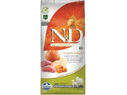 Farmina N&D dog GF PUMPKIN adult medium & maxi boar & apple 2,5 kg