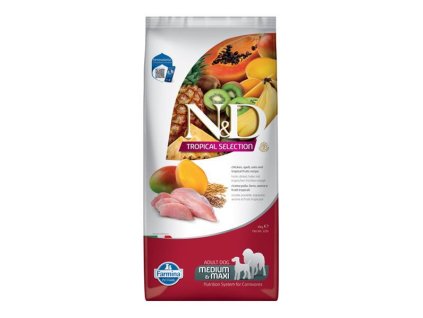 Farmina N&D dog TROPICAL SELECTION (AG) adult medium & maxi, chicken 10 kg
