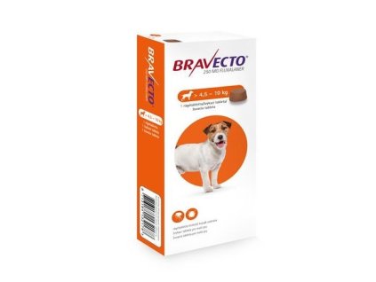 Bravecto Dog S 250 mg žuvacie tablety pre malé psy ( od 4,5 do 10 kg ) 1 x 1 tbl.